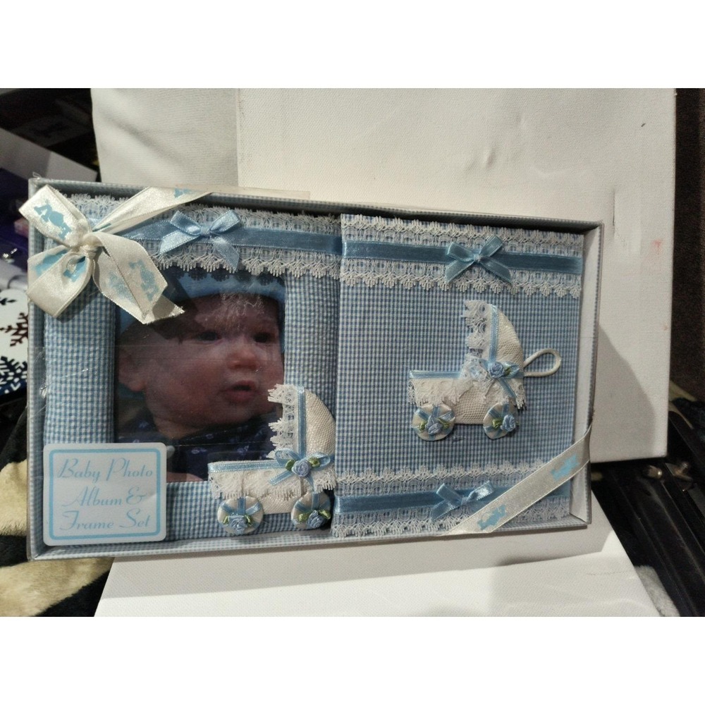 BABIES LOVE BABY PHOTO ALBUM AND FRAME SET Album:100 4x6 Frame 3.5 X 5 NEW
